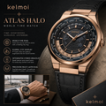kelmoi™ Atlas Halo World-Time Style Watch