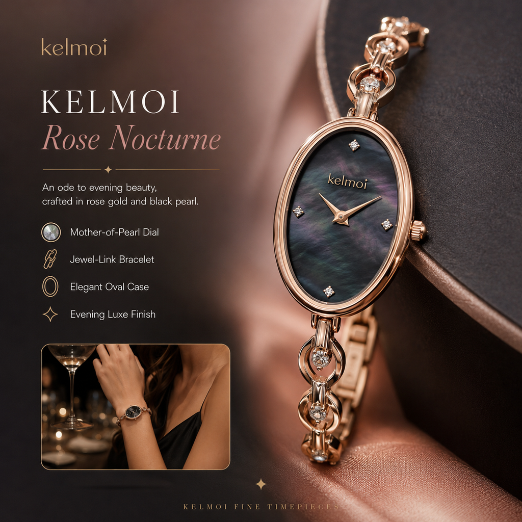kelmoi™ Rose Nocturne Bracelet Watch