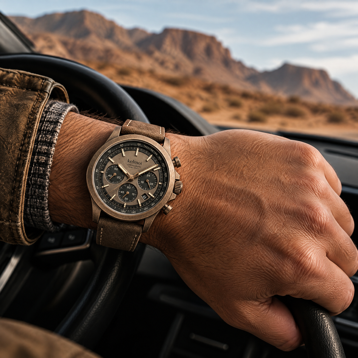 kelmoi™ Frontier Chronograph-Style Field Watch