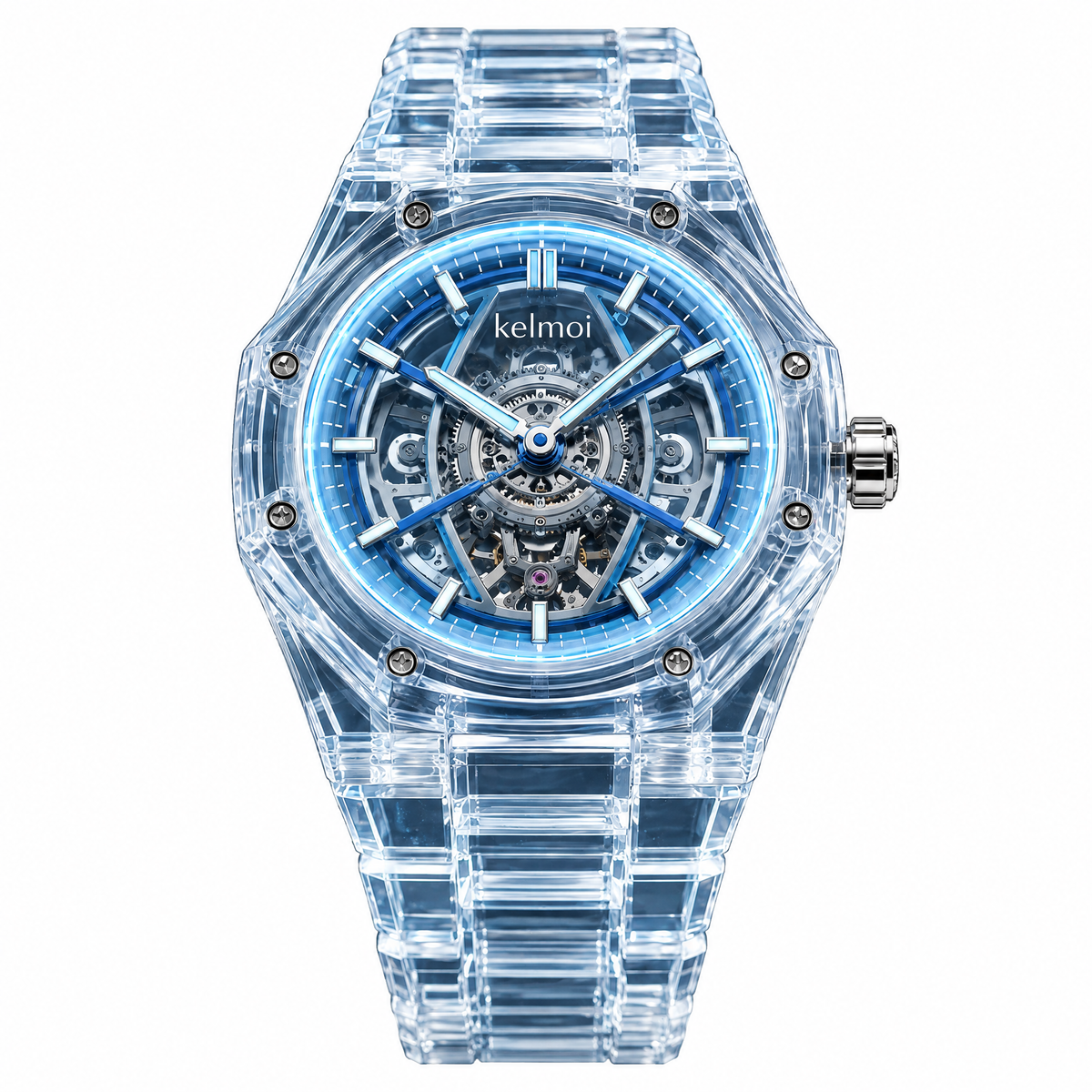 kelmoi™ Lucent Core Transparent Case Watch