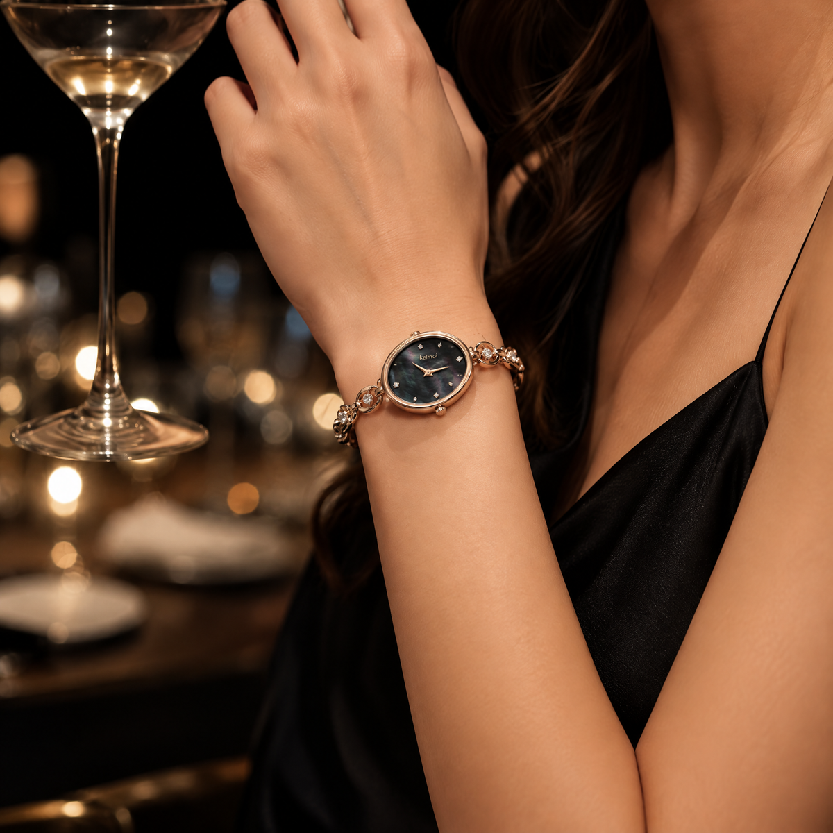 kelmoi™ Rose Nocturne Bracelet Watch