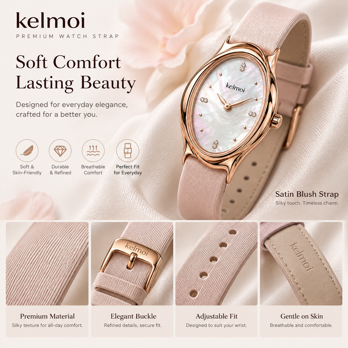 kelmoi™ Petaline Rose Oval Watch