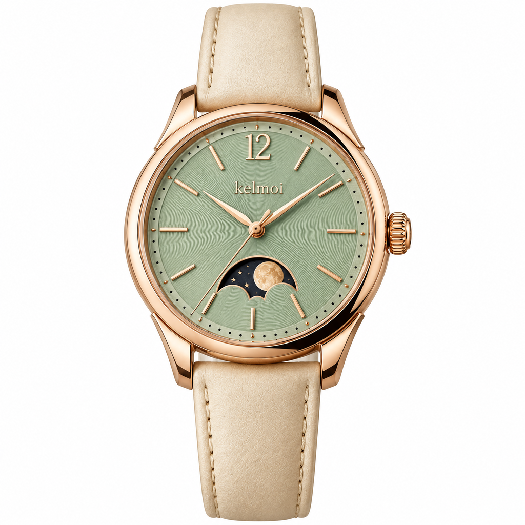 kelmoi™ Moonvale Sage Moonphase-Style Watch