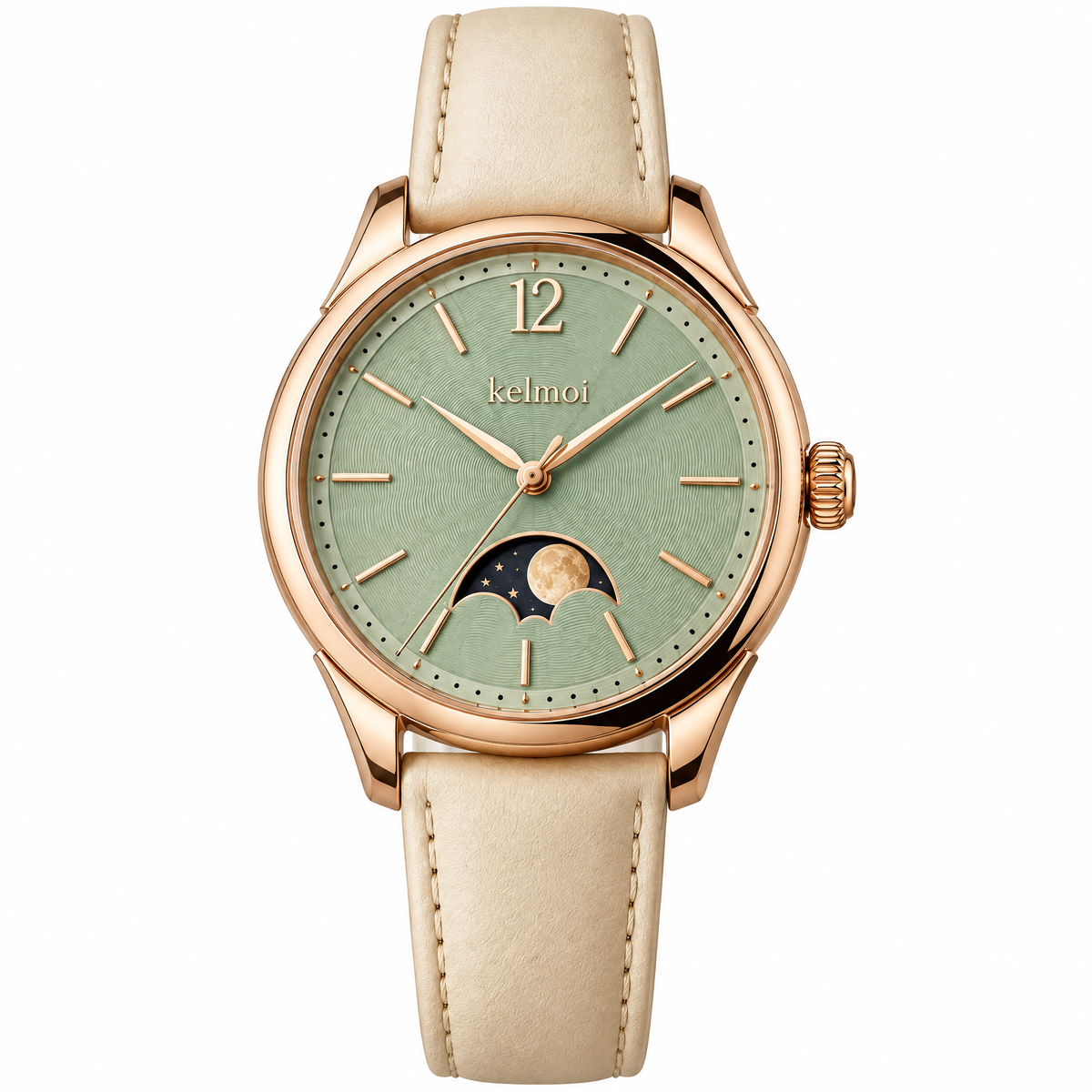 kelmoi™ Moonvale Sage Moonphase-Style Watch