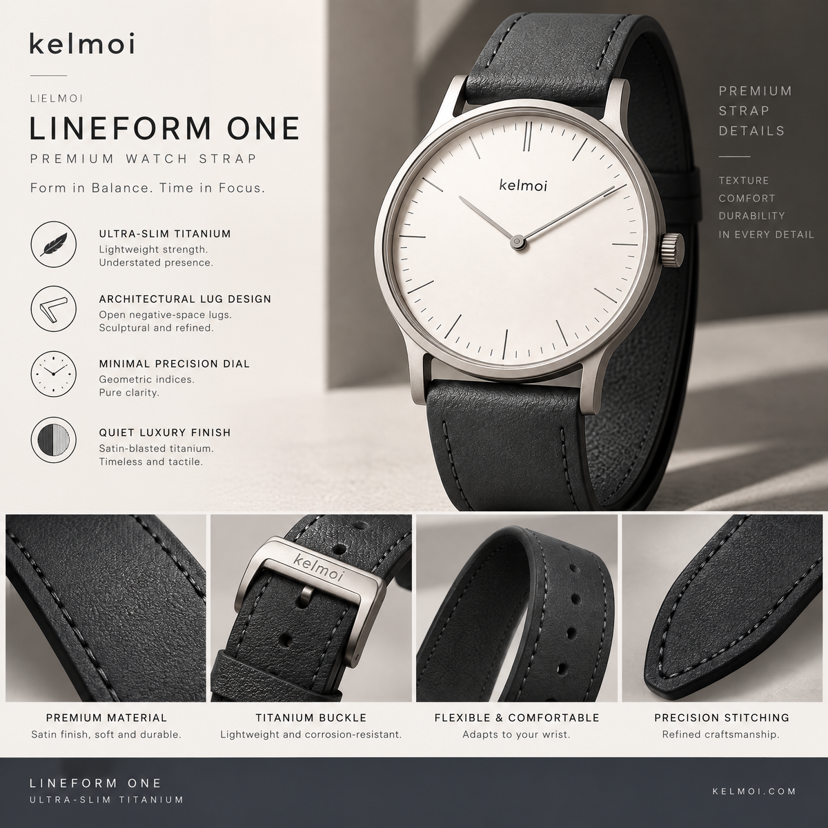 kelmoi™ Lineform One Essential Dress Watch