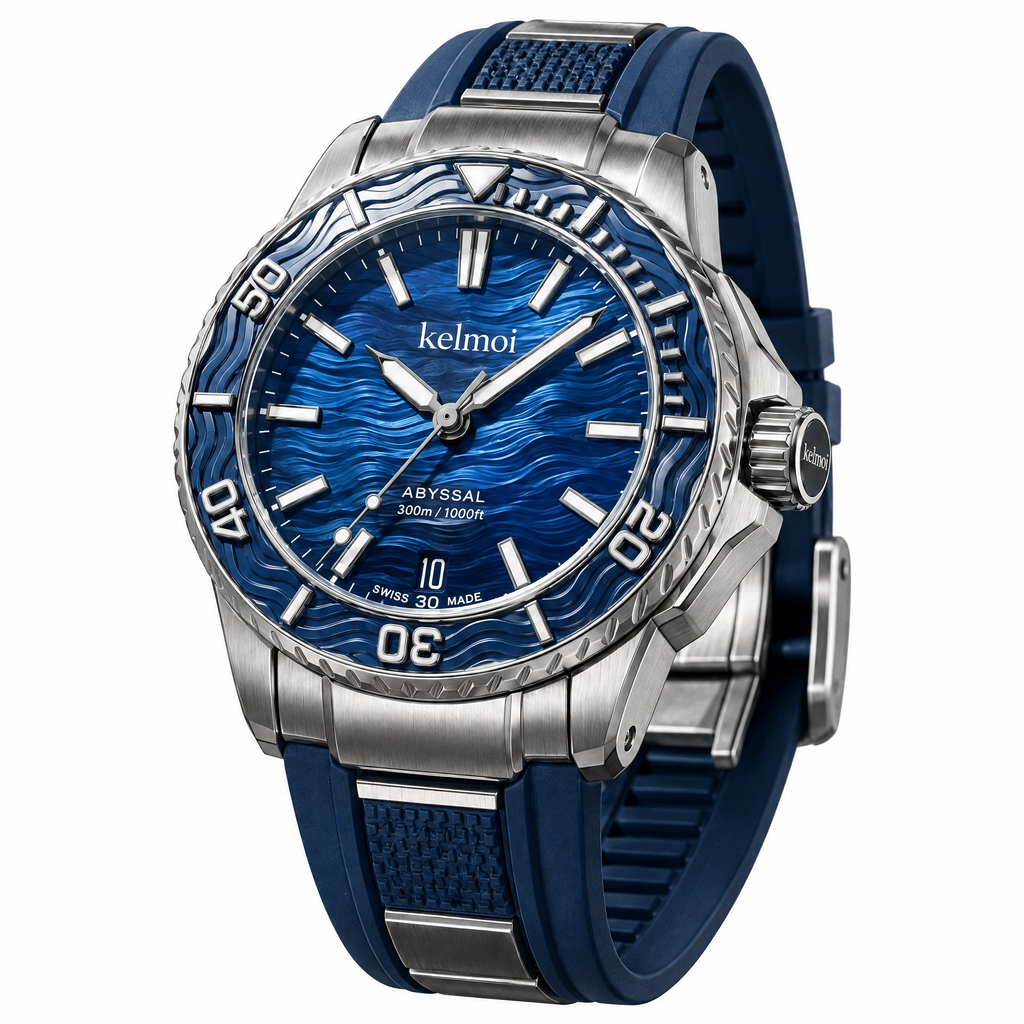 kelmoi™ Azure Depth Sport Dive-Style Watch