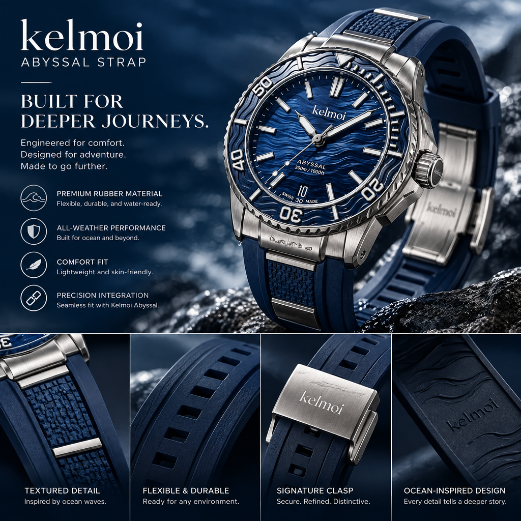 kelmoi™ Azure Depth Sport Dive-Style Watch