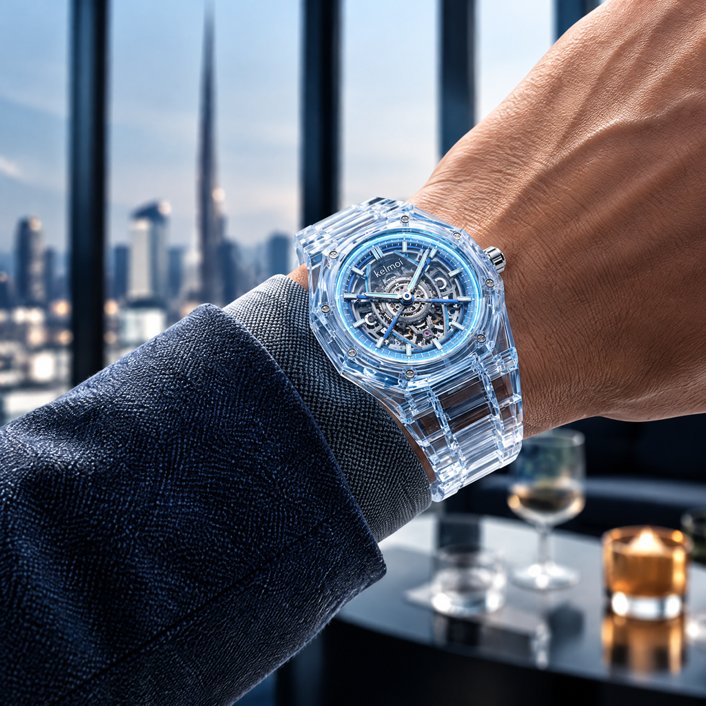 kelmoi™ Lucent Core Transparent Case Watch